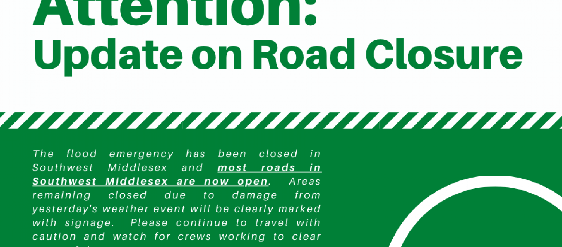 Update on Road Closure Update on Road Closure Image