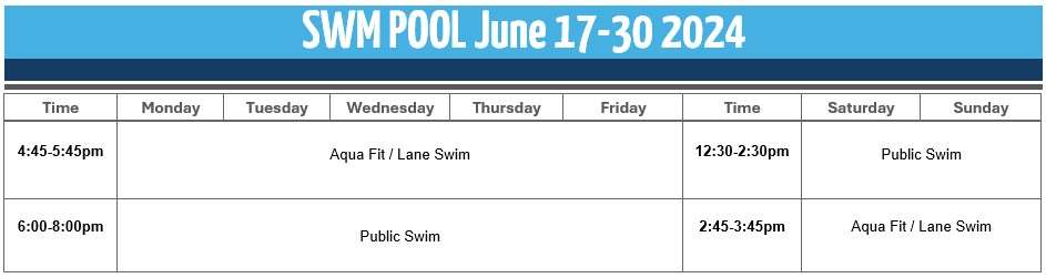 SWM Pool June 2024